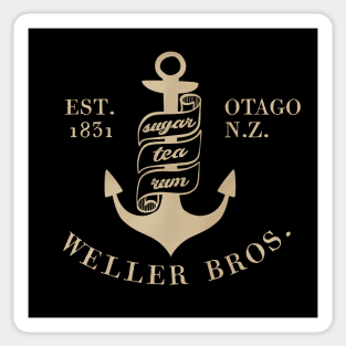 Weller Bros: Wellerman sea shanty logo (parchment look) Sticker